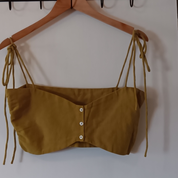 Mirah Maja Orchid tie top pistachio large - Picture 3 of 13